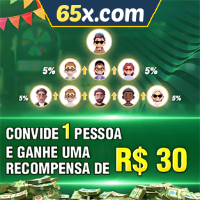 65x.com Indique amigos para receber um bônus